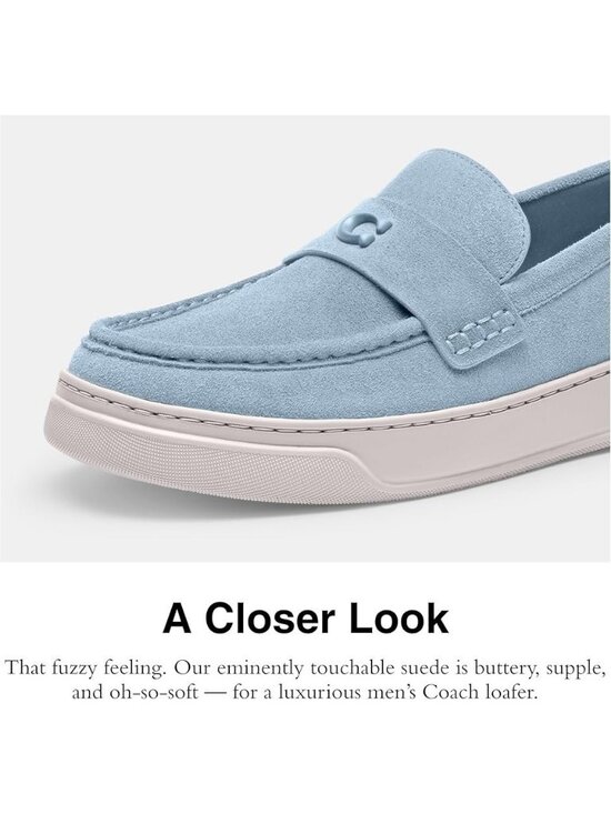 Coach Hybrid Loafer Men\'s Size 11.5 Bluebell Suede Leather Slip On Low Top main image 4